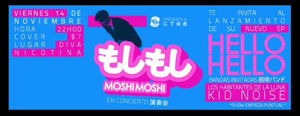 MOSHI-MOSHI concierto agenda radio cocoa