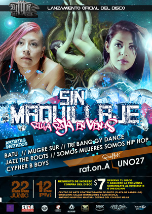 Poster promocional 'Sin Maquillaje' Rima Roja en Venus